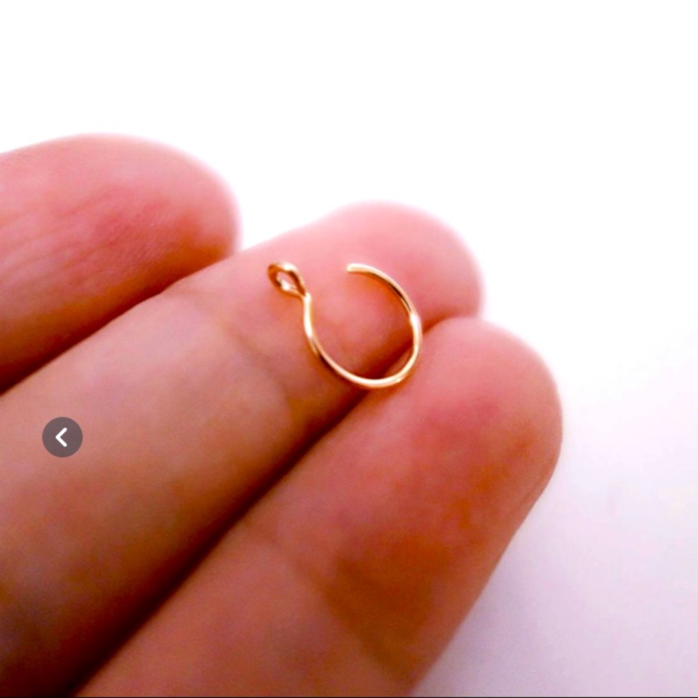 Imitation 14K Gold Fake Nose Ring - Picture 4 of 5